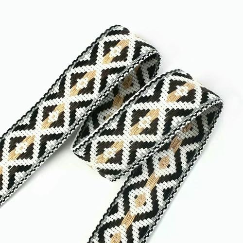 4,5 m, Polyester-Baumwoll-Jacquard-Gurtband, Nähen, Band, Kleidersack, Riemen, Schrägband, dekoratives Spitzenband, 30/38 mm 4,5 m, Polyester-Baumwoll-Jacquard-Gurtband, Nähen, Band, Kleidersack, Riemen, Schrägband, dekoratives Spitzenband, 30/38 mm von AUCBGJQCPM