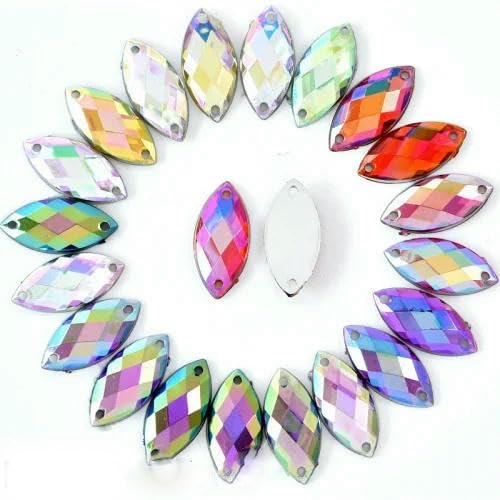 Acryl-Strasssteine mit Pferdeaugen-Glitzer, zum Aufnähen, Großpackung zum Nähen, Nähzubehör Acryl-Strasssteine mit Pferdeaugen-Glitzer, zum Aufnähen, Großpackung zum Nähen, Nähzubehör von AUCBGJQCPM