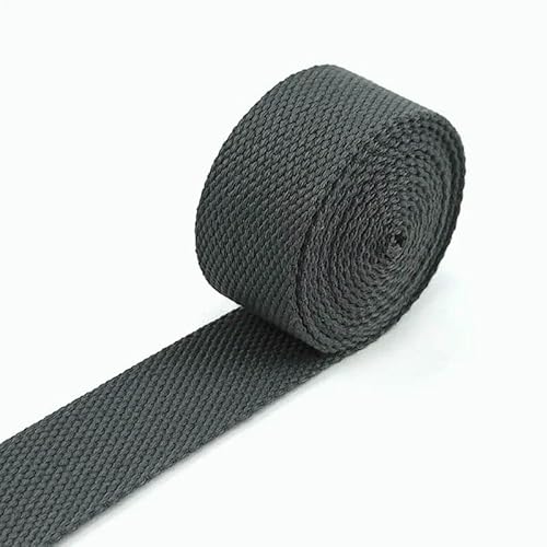 Baumwoll-Gurtband, 10 m, 25 mm, 2 mm dick, Segeltuchband für Rucksack, Tasche, Gurt, Sicherheitsgurt, Schrägband, DIY, Nähzubehör von AUCBGJQCPM