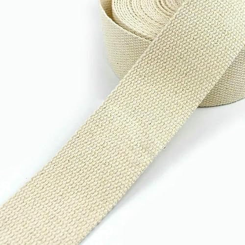 Baumwollband, 10 m, Beige, 10 - 50 mm, 1,5 mm dick, für Taschen, Gurtband, Kleidung, Nähen, Schrägband, Dekorationsband Baumwollband, 10 m, Beige, 10 - 50 mm, 1,5 mm dick, für Taschen, Gurtband, Kleidung, Nähen, Schrägband, Dekorationsband von AUCBGJQCPM