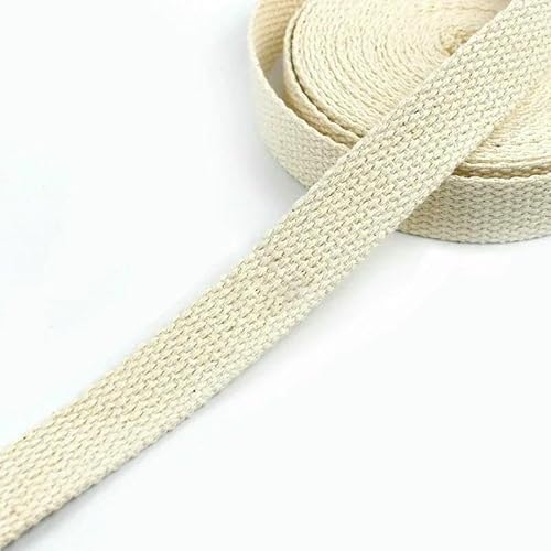 Baumwollband, 10 m, Beige, 10 - 50 mm, 1,5 mm dick, für Taschen, Gurtband, Kleidung, Nähen, Schrägband, Dekorationsband Baumwollband, 10 m, Beige, 10 - 50 mm, 1,5 mm dick, für Taschen, Gurtband, Kleidung, Nähen, Schrägband, Dekorationsband von AUCBGJQCPM