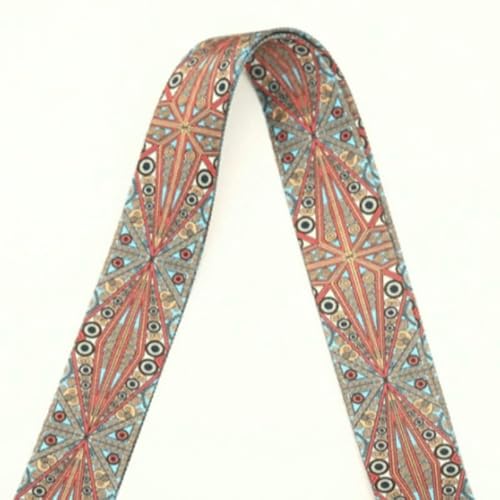 Bedrucktes Nylon-Gurtband, Boho, Taschengurt, Handtaschengriff, Ledergürtel, Schrägband, Nähmaterial, Zubehör, 2 m, 38 mm von AUCBGJQCPM
