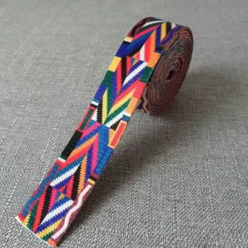 Bedrucktes Nylon-Gurtband, Boho, Taschengurt, Handtaschengriff, Ledergürtel, Schrägband, Nähmaterial, Zubehör, 2 m, 38 mm Bedrucktes Nylon-Gurtband, Boho, Taschengurt, Handtaschengriff, Ledergürtel, Schrägband, Nähmaterial, Zubehör, 2 m, 38 mm von AUCBGJQCPM