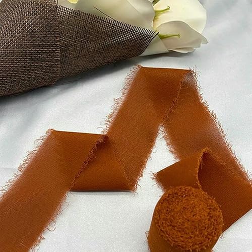 Dekorative Bänder zum Nähen Rosen Spitzenband Chiffon Seidenband Blumen Hochzeit Spitze für Krawatten handgefertigt von AUCBGJQCPM