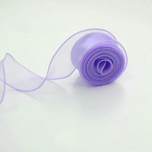 Durchsichtiges Chiffonband, Organza-Satinbänder für Geschenkverpackungen, Dekoration, Hochzeitssträuße, Kranz, Nähzubehör, 9,1 m Durchsichtiges Chiffonband, Organza-Satinbänder für Geschenkverpackungen, Dekoration, Hochzeitssträuße, Kranz, Nähzubehör, 9,1 m von AUCBGJQCPM
