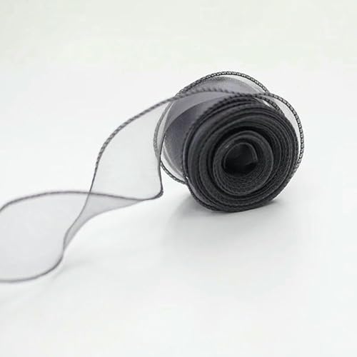 Durchsichtiges Chiffonband, Organza-Satinbänder für Geschenkverpackungen, Dekoration, Hochzeitssträuße, Kranz, Nähzubehör, 9,1 m Durchsichtiges Chiffonband, Organza-Satinbänder für Geschenkverpackungen, Dekoration, Hochzeitssträuße, Kranz, Nähzubehör, 9,1 m von AUCBGJQCPM