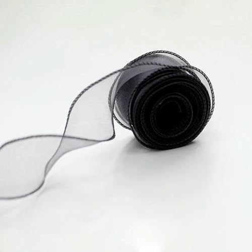 Durchsichtiges Chiffonband, Organza-Satinbänder für Geschenkverpackungen, Dekoration, Hochzeitssträuße, Kranz, Nähzubehör, 9,1 m Durchsichtiges Chiffonband, Organza-Satinbänder für Geschenkverpackungen, Dekoration, Hochzeitssträuße, Kranz, Nähzubehör, 9,1 m von AUCBGJQCPM