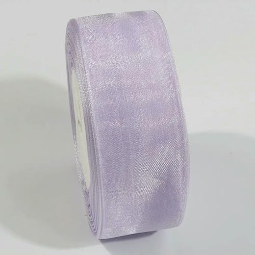 Durchsichtiges Chiffonband, Organza-Satinbänder für Geschenkverpackungen, Dekoration, Hochzeitssträuße, Party-Kranz, Spitzenstoff, 9,1 m von AUCBGJQCPM