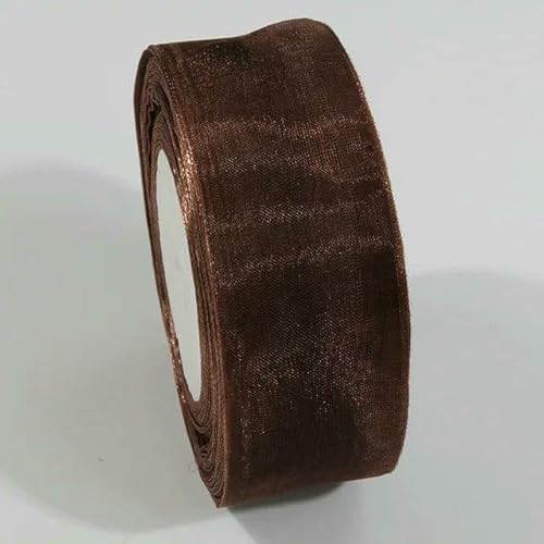 Durchsichtiges Chiffonband, Organza-Satinbänder für Geschenkverpackungen, Dekoration, Hochzeitssträuße, Party-Kranz, Spitzenstoff, 9,1 m von AUCBGJQCPM