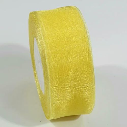 Durchsichtiges Chiffonband, Organza-Satinbänder für Geschenkverpackungen, Dekoration, Hochzeitssträuße, Party-Kranz, Spitzenstoff, 9,1 m von AUCBGJQCPM