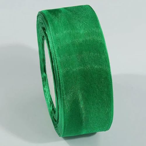 Durchsichtiges Chiffonband, Organza-Satinbänder für Geschenkverpackungen, Dekoration, Hochzeitssträuße, Party-Kranz, Spitzenstoff, 9,1 m von AUCBGJQCPM