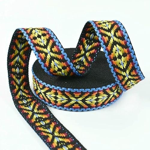 Jacquard-Gurtband, ethnisches Band, Taschen, Riemen, Schuhe, Gürtel, Kleidung, dekoratives Schrägband, Nähzubehör, 10 m, 20 mm von AUCBGJQCPM