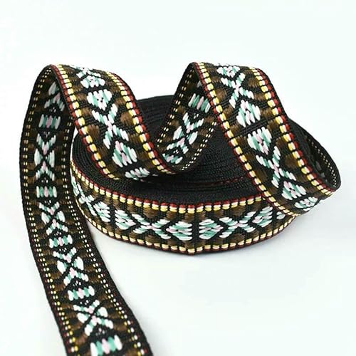 Jacquard-Gurtband, ethnisches Band, Taschen, Riemen, Schuhe, Gürtel, Kleidung, dekoratives Schrägband, Nähzubehör, 10 m, 20 mm Jacquard-Gurtband, ethnisches Band, Taschen, Riemen, Schuhe, Gürtel, Kleidung, dekoratives Schrägband, Nähzubehör, 10 m, 20 mm von AUCBGJQCPM