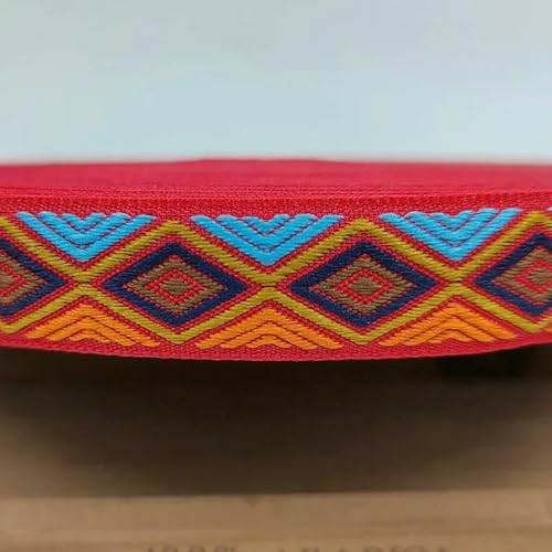 Jacquard-Polyester-Gurtband, Tasche, Schultergurt, Gürtel, Dekorband, Schrägband, Spitze, Kleidung, Nähzubehör, 4,5 m, 20 mm Jacquard-Polyester-Gurtband, Tasche, Schultergurt, Gürtel, Dekorband, Schrägband, Spitze, Kleidung, Nähzubehör, 4,5 m, 20 mm von AUCBGJQCPM