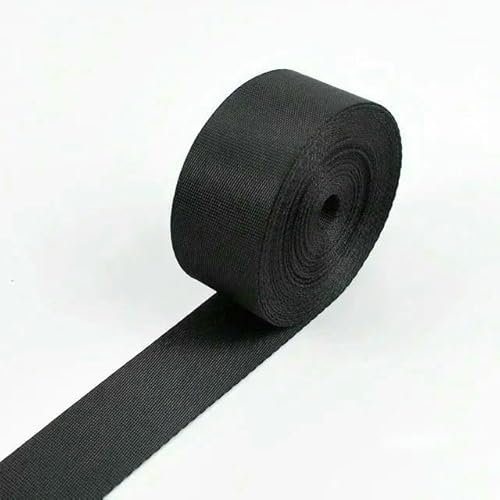 Nylon-Gurtband, 5 m, 10–100 mm, schwarz, für Taschen, Rucksack, Haustierhalsband, Gürtel, Band, DIY, Schrägband, Nähzubehör Nylon-Gurtband, 5 m, 10–100 mm, schwarz, für Taschen, Rucksack, Haustierhalsband, Gürtel, Band, DIY, Schrägband, Nähzubehör von AUCBGJQCPM