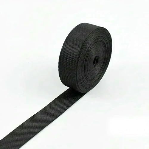 Nylon-Gurtband, 5 m, 10–100 mm, schwarz, für Taschen, Rucksack, Haustierhalsband, Gürtel, Band, DIY, Schrägband, Nähzubehör Nylon-Gurtband, 5 m, 10–100 mm, schwarz, für Taschen, Rucksack, Haustierhalsband, Gürtel, Band, DIY, Schrägband, Nähzubehör von AUCBGJQCPM