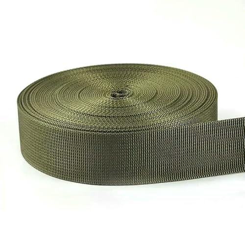 Nylon-Gurtband, 5 m, 20–38 mm, Armeegrün, Nähmaterial, Sicherheitsgurt, Rucksack, Taschen, Schnallen, Bekleidungszubehör Nylon-Gurtband, 5 m, 20–38 mm, Armeegrün, Nähmaterial, Sicherheitsgurt, Rucksack, Taschen, Schnallen, Bekleidungszubehör von AUCBGJQCPM