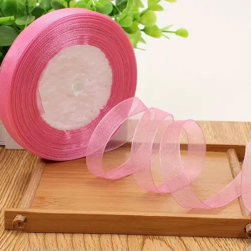 Organzaband, 12 mm (45 Meter/Rolle), für Weihnachten, Party, Zuhause, DIY, Geschenkverpackung, Hochzeitsdekoration, Bänder zum Selbermachen, Chiffonbänder von AUCBGJQCPM