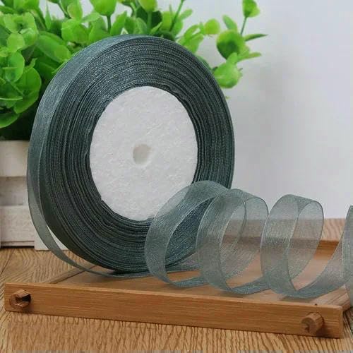 Organzaband, 12 mm (45 Meter/Rolle), für Weihnachten, Party, Zuhause, DIY, Geschenkverpackung, Hochzeitsdekoration, Bänder zum Selbermachen, Chiffonbänder von AUCBGJQCPM