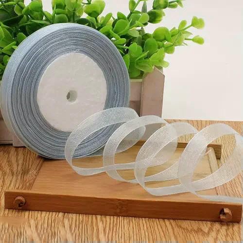 Organzaband, 12 mm (45 Meter/Rolle), für Weihnachten, Party, Zuhause, DIY, Geschenkverpackung, Hochzeitsdekoration, Bänder zum Selbermachen, Chiffonbänder von AUCBGJQCPM
