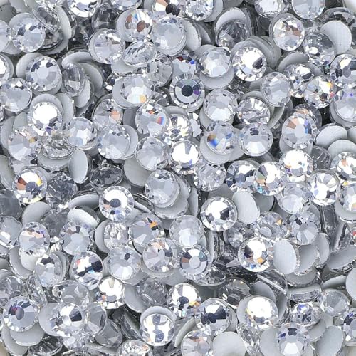 SS03-SS50 Strasssteine für die Rückseite, Dekoration, DIY, Glitzer, Kristall, runde Steine für 3D-Nagelkunst-Zubehör von AUCBGJQCPM