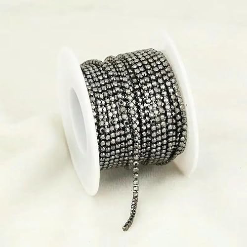 SS4.5-SS18 (1,5 mm-4,5 mm) Glitzer-Strass-Kette zum Aufnähen, für Bastelarbeiten, Kleidung, Basteln, Tassenketten von AUCBGJQCPM