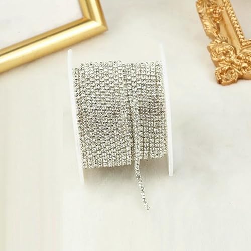 SS4.5-SS18 (1,5 mm-4,5 mm) Glitzer-Strass-Kette zum Aufnähen, für Bastelarbeiten, Kleidung, Basteln, Tassenketten von AUCBGJQCPM