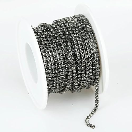 SS4.5-SS18 (1,5 mm-4,5 mm) Glitzer-Strass-Kette zum Aufnähen, für Bastelarbeiten, Kleidung, Basteln, Tassenketten von AUCBGJQCPM