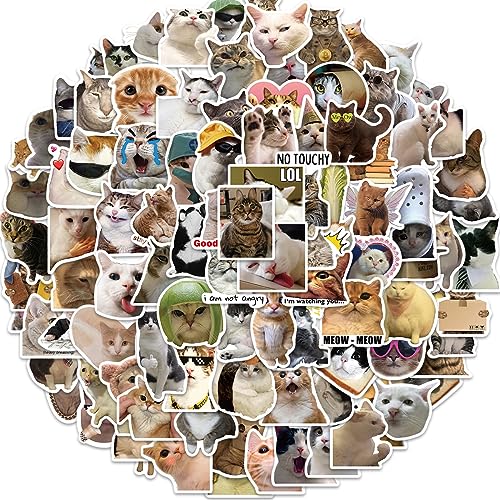 AUCEKO 100 Stück Katze Aufkleber Pack Cat Sticker Set wasserdichte Vinyl Sticker für Laptop Kinder Autos Motorrad Fahrrad Skateboard Gepäck Koffer Computer Aufkleber Graffiti Decal AUCEKO 100 Stück Katze Aufkleber Pack Cat Sticker Set wasserdichte Vinyl Sticker für Laptop Kinder Autos Motorrad Fahrrad Skateboard Gepäck Koffer Computer Aufkleber Graffiti Decal von AUCEKO