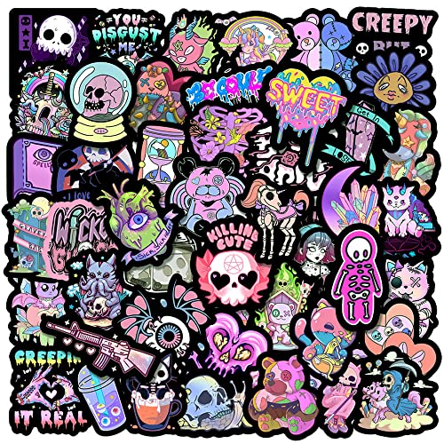 AUCEKO 50 Stück Goth Aufkleber Pack Purple Gothic Sticker Set wasserdichte Vinyl Sticker für Laptop Kinder Autos Motorrad Fahrrad Skateboard Gepäck Koffer Computer Aufkleber Graffiti Decal AUCEKO 50 Stück Goth Aufkleber Pack Purple Gothic Sticker Set wasserdichte Vinyl Sticker für Laptop Kinder Autos Motorrad Fahrrad Skateboard Gepäck Koffer Computer Aufkleber Graffiti Decal von AUCEKO