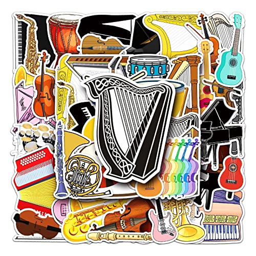 50 Stück Instrumenten Aufkleber Pack Gemischte Instrumente Sticker Set Wasserdichte Vinyl Sticker für Laptop Kinder Autos Motorrad Fahrrad Skateboard Gepäck Koffer Computer Aufkleber Graffiti Decal 50 Stück Instrumenten Aufkleber Pack Gemischte Instrumente Sticker Set Wasserdichte Vinyl Sticker für Laptop Kinder Autos Motorrad Fahrrad Skateboard Gepäck Koffer Computer Aufkleber Graffiti Decal von AUCEKO