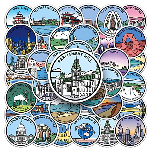 50 Stück Reise-Architektur Aufkleber Pack Travel Architecture Sticker Set Wasserdichte Vinyl Sticker für Laptop Kinder Autos Motorrad Fahrrad Skateboard Gepäck Koffer Computer Aufkleber Graffiti Decal 50 Stück Reise-Architektur Aufkleber Pack Travel Architecture Sticker Set Wasserdichte Vinyl Sticker für Laptop Kinder Autos Motorrad Fahrrad Skateboard Gepäck Koffer Computer Aufkleber Graffiti Decal von AUCEKO