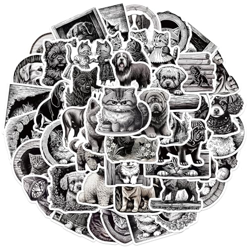 50 Stück Schwarze und Weiße Tiere Aufkleber Pack Animals Sticker Set wasserdichte Vinyl Sticker für Laptop Kinder Autos Motorrad Fahrrad Skateboard Gepäck Koffer Computer Aufkleber Graffiti Decal 50 Stück Schwarze und Weiße Tiere Aufkleber Pack Animals Sticker Set wasserdichte Vinyl Sticker für Laptop Kinder Autos Motorrad Fahrrad Skateboard Gepäck Koffer Computer Aufkleber Graffiti Decal von AUCEKO