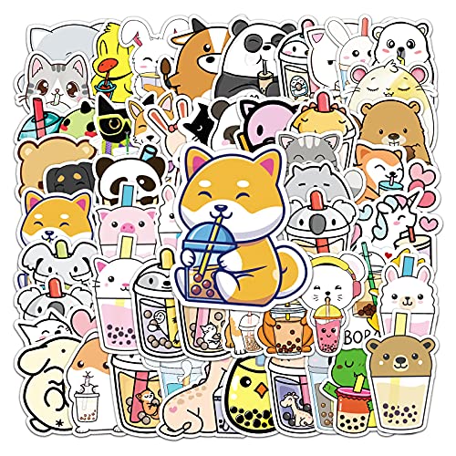 AUCEKO 50 Stück Tiermilch Tee Aufkleber Pack Tiere Sticker Set wasserdichte Vinyl Sticker für Laptop Kinder Autos Motorrad Fahrrad Skateboard Gepäck Koffer Computer Aufkleber Graffiti Decal AUCEKO 50 Stück Tiermilch Tee Aufkleber Pack Tiere Sticker Set wasserdichte Vinyl Sticker für Laptop Kinder Autos Motorrad Fahrrad Skateboard Gepäck Koffer Computer Aufkleber Graffiti Decal von AUCEKO