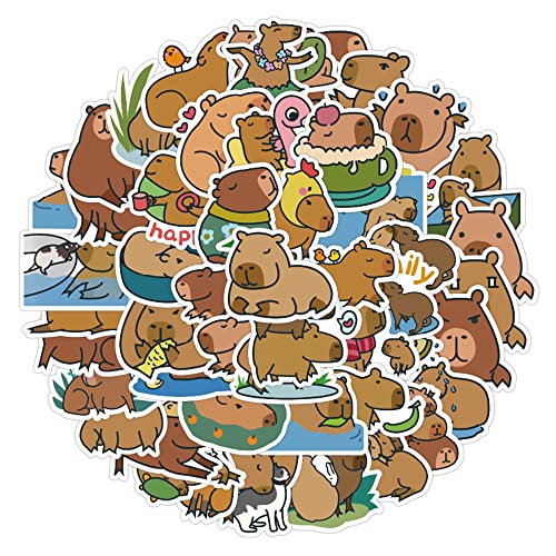 AUCEKO 100 Stück Capybara Aufkleber Pack Capybara Sticker Set wasserdichte Vinyl Sticker für Laptop Kinder Autos Motorrad Fahrrad Skateboard Gepäck Koffer Computer Aufkleber Graffiti Decal AUCEKO 100 Stück Capybara Aufkleber Pack Capybara Sticker Set wasserdichte Vinyl Sticker für Laptop Kinder Autos Motorrad Fahrrad Skateboard Gepäck Koffer Computer Aufkleber Graffiti Decal von AUCEKO