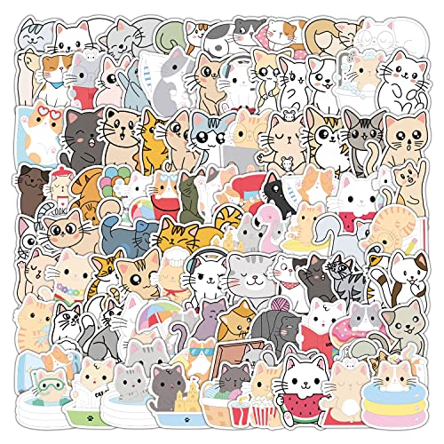 AUCEKO 100 Stück Cartoon Katze Aufkleber Pack Cat Sticker Set wasserdichte Vinyl Sticker für Laptop Kinder Autos Motorrad Fahrrad Skateboard Gepäck Koffer Computer Aufkleber Graffiti Decal AUCEKO 100 Stück Cartoon Katze Aufkleber Pack Cat Sticker Set wasserdichte Vinyl Sticker für Laptop Kinder Autos Motorrad Fahrrad Skateboard Gepäck Koffer Computer Aufkleber Graffiti Decal von AUCEKO