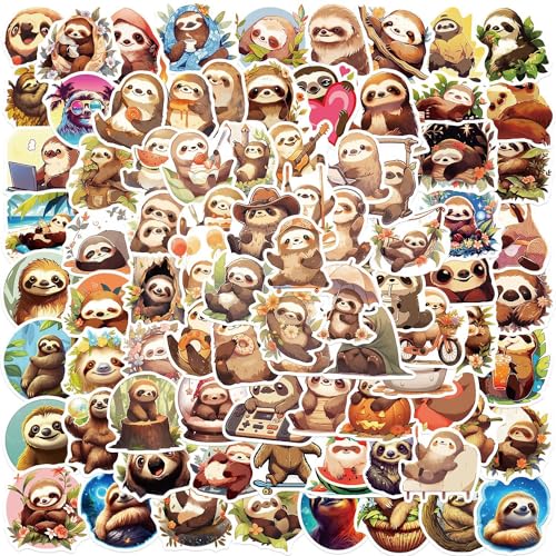AUCEKO 100 Stück Faul Aufkleber Pack Sloth Sticker Set wasserdichte Vinyl Sticker für Laptop Kinder Autos Motorrad Fahrrad Skateboard Gepäck Koffer Computer Aufkleber Graffiti Decal AUCEKO 100 Stück Faul Aufkleber Pack Sloth Sticker Set wasserdichte Vinyl Sticker für Laptop Kinder Autos Motorrad Fahrrad Skateboard Gepäck Koffer Computer Aufkleber Graffiti Decal von AUCEKO