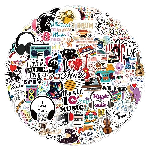 AUCEKO 100 Stück Musik Aufkleber Pack Musik Sticker Set wasserdichte Vinyl Sticker für Laptop Kinder Autos Motorrad Fahrrad Skateboard Gepäck Koffer Computer Aufkleber Graffiti Decal AUCEKO 100 Stück Musik Aufkleber Pack Musik Sticker Set wasserdichte Vinyl Sticker für Laptop Kinder Autos Motorrad Fahrrad Skateboard Gepäck Koffer Computer Aufkleber Graffiti Decal von AUCEKO
