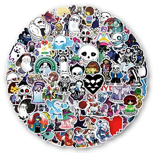 AUCEKO 100 Stück Undertale Aufkleber Pack Games Sticker Set wasserdichte Vinyl Sticker für Laptop Kinder Autos Motorrad Fahrrad Skateboard Gepäck Koffer Computer Aufkleber Graffiti Decal von AUCEKO