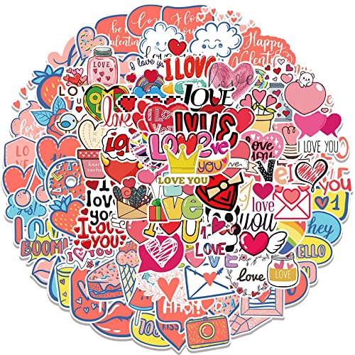 AUCEKO 100 Stück Valentine's Day Aufkleber Pack Love Sticker Set wasserdichte Vinyl Sticker für Laptop Kinder Autos Motorrad Fahrrad Skateboard Gepäck Koffer Computer Aufkleber Graffiti Decal AUCEKO 100 Stück Valentine's Day Aufkleber Pack Love Sticker Set wasserdichte Vinyl Sticker für Laptop Kinder Autos Motorrad Fahrrad Skateboard Gepäck Koffer Computer Aufkleber Graffiti Decal von AUCEKO