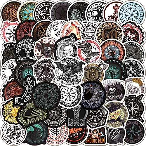 AUCEKO 100 Stück Wikinger-Totem Aufkleber Pack Viking Totem Sticker Set wasserdichte Vinyl Sticker für Laptop Kinder Autos Motorrad Fahrrad Skateboard Gepäck Koffer Computer Aufkleber Graffiti Decal AUCEKO 100 Stück Wikinger-Totem Aufkleber Pack Viking Totem Sticker Set wasserdichte Vinyl Sticker für Laptop Kinder Autos Motorrad Fahrrad Skateboard Gepäck Koffer Computer Aufkleber Graffiti Decal von AUCEKO