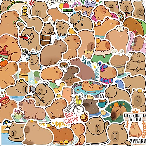 AUCEKO 50 Stück Capybara Aufkleber Pack Capybara Sticker Set wasserdichte Vinyl Sticker für Laptop Kinder Autos Motorrad Fahrrad Skateboard Gepäck Koffer Computer Aufkleber Graffiti Decal AUCEKO 50 Stück Capybara Aufkleber Pack Capybara Sticker Set wasserdichte Vinyl Sticker für Laptop Kinder Autos Motorrad Fahrrad Skateboard Gepäck Koffer Computer Aufkleber Graffiti Decal von AUCEKO