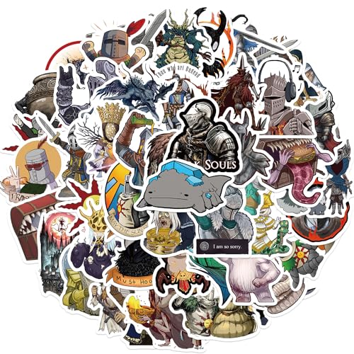 AUCEKO 50 Stück Dark Souls Aufkleber Pack Dark Souls Sticker Set wasserdichte Vinyl Sticker für Laptop Kinder Autos Motorrad Fahrrad Skateboard Gepäck Koffer Computer Aufkleber Graffiti Decal AUCEKO 50 Stück Dark Souls Aufkleber Pack Dark Souls Sticker Set wasserdichte Vinyl Sticker für Laptop Kinder Autos Motorrad Fahrrad Skateboard Gepäck Koffer Computer Aufkleber Graffiti Decal von AUCEKO