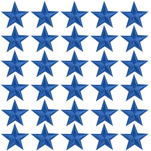 AUEAR, 30 Stück blaue Sterne, zum Aufnähen oder Aufbügeln, bestickte Applikationen für Bastelarbeiten, Reparaturen und Dekorationen AUEAR, 30 Stück blaue Sterne, zum Aufnähen oder Aufbügeln, bestickte Applikationen für Bastelarbeiten, Reparaturen und Dekorationen von AUEAR