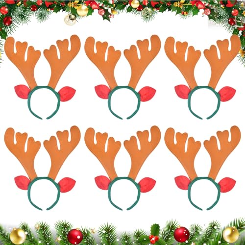 6 Stück Weihnachten Rentier Haarreifen,Weihnachts Haarreif Rentiergeweih, Weihnachts Kopfbedeckung für Cosplay Kostüm,Karneval Party und Foto Requisiten 6 Stück Weihnachten Rentier Haarreifen,Weihnachts Haarreif Rentiergeweih, Weihnachts Kopfbedeckung für Cosplay Kostüm,Karneval Party und Foto Requisiten von AUEJACKY
