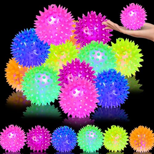 AUEJACKY 12 Stück Lgelball Mitgebsel Kindergeburtstag,Lgelball,Leuchtball,Flummies für Kinder,Kinder Stressball,Leuchtender Flummi,Ø 6,5 cm,Kindergeburtstag Kleine Party Geschenke von AUEJACKY