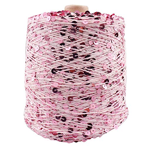 Baumwollgarn Für Häkeln 50G / Ball / 140M Baumwollgarn 6 / 3Mm Spezielles Paillettengarn Bekleidungszubehör Puppenstrickgarn-08_1 Stück von AUFWH