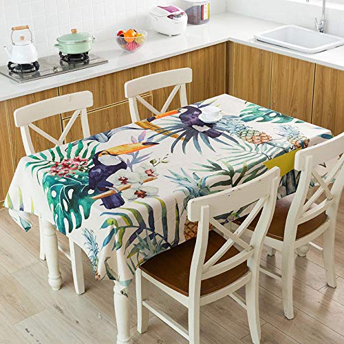 Tisch Decken wasserdichte Tischdecke Tropische Pflanze Bedruckte Baumwolltuch Home Tischdecke Home Dekoration-07_40 * 40 cm von AUFWH