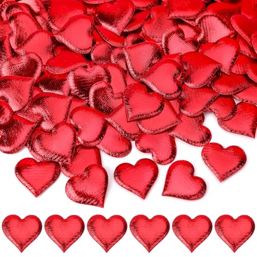 AUGSUN Herz Konfetti, 200 Stück Herzen Streudeko 3D Rote Herzkonfetti Kleine Schwamm Herzen Konfetti Herzen Tisch Deko für Valentinstag Muttertag Geburtstag Jahrestag Hochzeit von AUGSUN