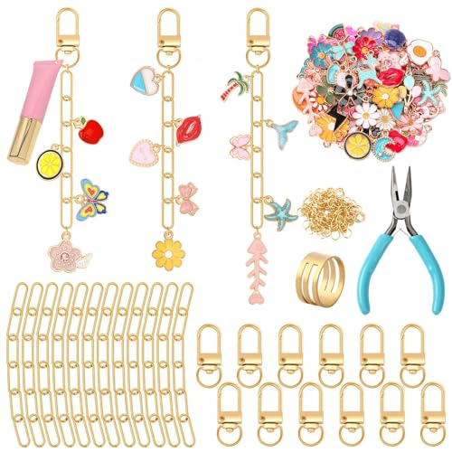 AUGSUN 189 Stück Schlüsselanhänger Basteln Einschließlich 60 Charms 12 Schlüsselanhänger Karabiner 15 Verlängerungsketten 100 Biegeringe und Schmuckzange für DIY Bastelset AUGSUN 189 Stück Schlüsselanhänger Basteln Einschließlich 60 Charms 12 Schlüsselanhänger Karabiner 15 Verlängerungsketten 100 Biegeringe und Schmuckzange für DIY Bastelset von AUGSUN